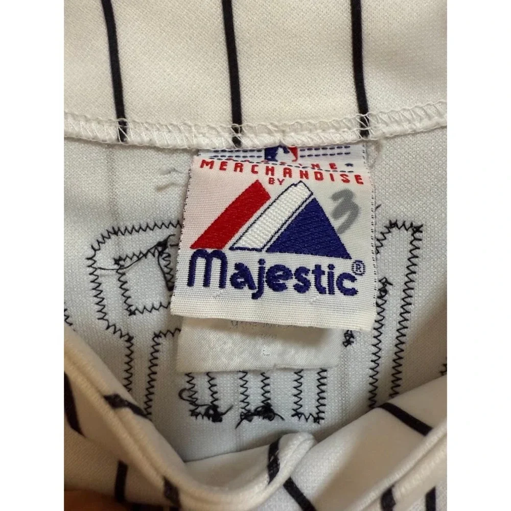 Vintage Majestic Marlins Ramirez #2‎ Baseball Jersey Pinstripe White Boys Size L